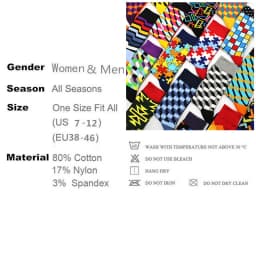 Male Tide Brand men cotton Socks Gradient Color summer Style long wedding sock Men's High Funny Happy Business Socks man sox