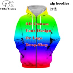 DIY Custom Full printing 3D Hoodies Create Design Photo/You Want Pattern Personalized Customized Zipper Sweatshirts oversize