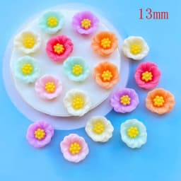30Pcs Kawaii Cute Mixed Flowers Flat back Resin Cabochons Scrapbooking DIY Jewelry Craft Decoration Accessorie E199