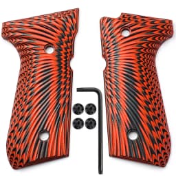 1pair G10 Grips 92fs Grips , 92 Fs, M9, 92a1, 96a1, Full Size Gun Grips with Screws , Sunburst Texture