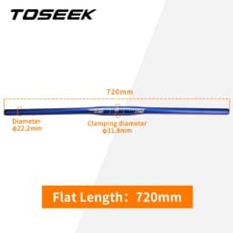 TOSEEK WCS Mtb Carbon Handlebar Bicycle Handlebar 31.8*580-760mm Dazzle Blue To Purple Handlebars For Mountain Bike Accessories