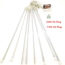 LED Meteor Shower Garden Lights Waterproof Falling Raindrop Fairy String Lights for Christmas Holiday Party Patio Decor 30/50CM