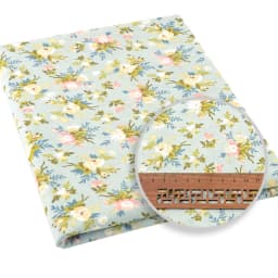 Teramila Grid Pattern Navy Blue Floral Plain Cotton Printed Patchwork Cloth Fabric for Art Sewing DIY Handmade Crafts Needlework
