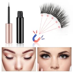 Magnetic Mink Eyelashes 2/3/5/10 Pairs Soft False Eyelashes Natural Magnetic Mink Lashes Liquid Eyeliner Tweezer Sets Makeup Hot