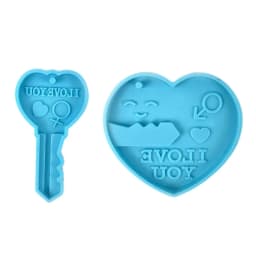 1 Set Creative Handmade Lovers Lock Keychain Epoxy Resin Mold Earrings Pendant Silicone Mould DIY Crafts Jewelry Necklace Mold