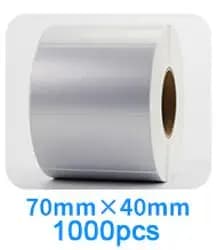 Matte Silver PET Barcode Label 100 90 80 70 60 40 50 30 20 Transfer Ribbon Printer Sticker