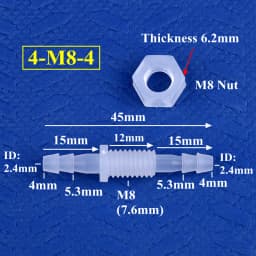 5~200Pcs Hex Nut M6~M10 To 3~8mm PP Pagoda Direct Connectors Aquarium Tank Air Pump Adapter Garden Irrigation System Hose Joints