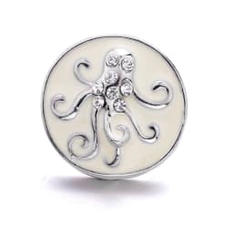 5pcs/lot New White Snap Jewelry 18mm Snap Buttons Animal Owl Butterfly Elephant Ginger Button Charm Women Fit Snap Bracelet