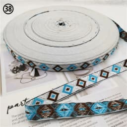 5 Yards 0.78 Inch 20MM Hundreds Styles Geometric Woven Jacquard Embroidered Ribbons DIY Apparel Wrapping Trim Sewing Accessories