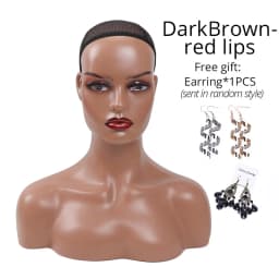 Realistic Female Mannequin Head With Shoulder Manikin Head Bust For Wigs Beauty Accessories Display Model Wig Heads