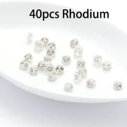 20-40pcs Silicone Rubber Ear Back Stoppers Silicone Coated Hamburger Ear Plugs For Jewelry Making DIY Earring Accessories