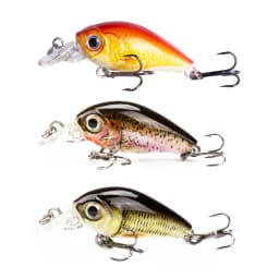 Hanlin Hot 3pcs/5pcs Suit 48mm/3.8g Hard Artificial Bait Mini Crankbait Fishing Lures Floating Wobblers Lure for Fishing Tackle