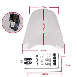 Bike Motorcycle Motorbike Windshield Windscreen Clear High Transparency Windscreen Universal Adjustable Aerofoil