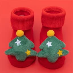 Lawadka 0-3T Winter Thick Infant Socks for Girls Boys Kids Christmas New Year's Socks Anti Slip Cotton Short Socks for Newborns