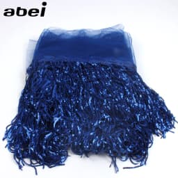 32cm 2yard Shining Mesh Fabric Lace Fringe Sequins Paillette Tassel Ribbon DIY Wedding Party Dance Dress Sewing Accessories