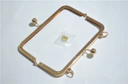 20.5cm square Big bead purse frame Screw no hole DIY coin purse Kiss lock bag accessories 3pcs/lot