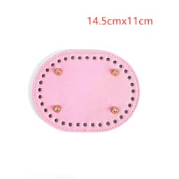 New 14.5*11cm Diy Hand-Woven Bag Hardware Accessor Cross Pattern Pu Oval Bag Bottom Women'S Bag Accessories For Handbags