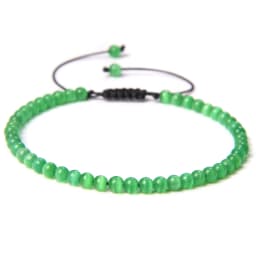 Adjustable 4MM Stone Beads Bracelet For Women Natural Agates Bangles Onyx Lapis Lazuli Woven Bracelet For New Year Gift Jewelry