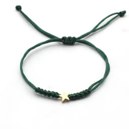Silver Color Five Pointed Star Women Bracelet Handmade Braid Simple Adjustable Red String Charm Bracelets for Women Girl Jewelry