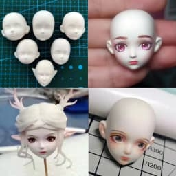 Human Face 3D Doll Epoxy Resin Mold Aromatherapy Plaster Silicone Mould DIY Crafts Ornaments Decoration Casting Tool