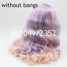 DBS blyth doll icy wig rbl scalp and dome pink hair pale purple yellow hair green wig for DIY custom doll anime toy