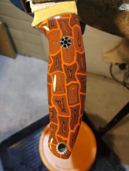New Style G10 Knife Handle Material Damascus Pattern Diy Handle Composite Material G-10 Tool Patch Material 130x45x8mm