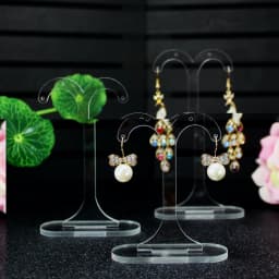 Acrylic Earring Hanging Holder T Earring Display Stand Jewelry Organizer Case Earring Showing Shelf High Quality