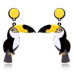 Cute Bird Acrylic Parrot Drop Earring Punk Party Style Hip Hop Animal Bird Parrot Earrings For Women Fashion Jewelry New2019