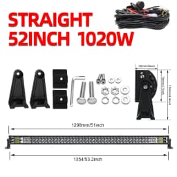 CO LIGHT 22" 32" 42" 52" Curved LED Light Bar Offroad 2-Rows Led Bar Combo Beam Led Work Light 12V 24V For 4x4 4WD SUV ATV Cars