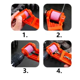 2.0-12.5mm Portable Drill Bit Sharpener 1 Set Corundum Grinding Wheel Bit Tool Twist Drill Bit Sharpening Machine