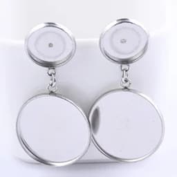 10pcs 12mm 20mm Cabochon Earring Base Setting Blanks Stainless Steel Gold Plated Earrings Studs Findings For Jewelry Making