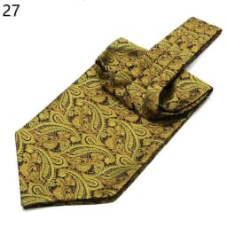 Men Vintage Polka Dot Wedding Formal Cravat Ascot Self British Style Gentleman Polyester Silk Paisley Neck Tie Suit Wedding
