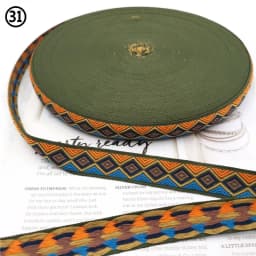 5 Yards 0.78 Inch 20MM Hundreds Styles Geometric Woven Jacquard Embroidered Ribbons DIY Apparel Wrapping Trim Sewing Accessories