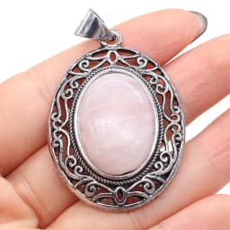 Natural Gem Stone Hollow Alloy Oval Pendant Amethysts Tiger Eye Charms for Jewelry Making DIY Necklace Accessories Gift 33x45mm