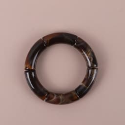 Trendy Resin Geometric Beaded Bracelets on Hand Acrylic Bamboo Tube Bangles Bracelets For Women Fashion Jewelry Valentines Gift