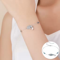 Bamoer Genuine 925 Sterling Silver Evil Eye Bracelet Turkish Blue Tennis Chain Guardian Original for Women Pure Fine Jewelry