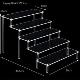 Widen10cm Acrylic Storage Jewellery Display Model Stud Makeup Figure Doll Stand Decoration Put Doll Hand Handle Trapezoidal