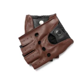 Spring Male100% Pure Real Leather Half Finger Thin Gloves Man Genuine Sheepskin Red/Brown/Blue Driving Riding Luvas Guantes