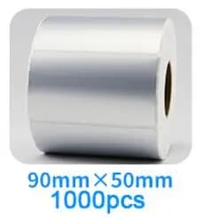 Matte Silver PET Barcode Label 100 90 80 70 60 40 50 30 20 Transfer Ribbon Printer Sticker