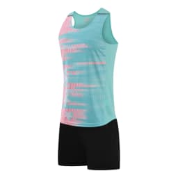 Suits Track And Field Uniform Marathon Running Training Fashion Prints Vest Shorts Nylon Fitness Wear Men's Footing Sports Sets