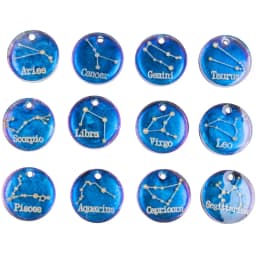 Keychain Pendant Twelve Constellation Silicone Mold For Epoxy Resin Casting Creative Earrings Jewelry Pendants Making Molds
