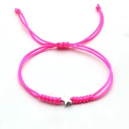 Silver Color Five Pointed Star Women Bracelet Handmade Braid Simple Adjustable Red String Charm Bracelets for Women Girl Jewelry