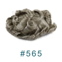 Man Human Hair 80%Density Ultra Thin 0.02mm Full Skin PU New Men Toupee Grey White 1B80 60R# Male Hairpieces Capillary Prosthes
