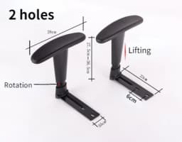 Office Chair Armrests Adjustable Computer Office Swivel Chair Armrest Footrest Set Plastic Armrests Pad Office Chair Accessories