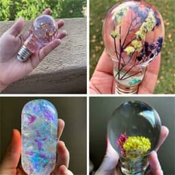 Resin Crystal Silicone Mold DIY Creative Night Light Bulb Mold Table Ornaments Silicone Mold For Resin Home Decoration Art Mould