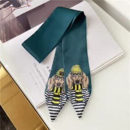 New Style Decoration Women's Printed Animal style Scarf Business Small Neckerchief Silk Scarves skinny scarf