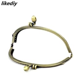 2 Pcs/Lot 12.5 CM Antique Bronze Silver Arch Metal Purse Frame Kiss Clasp Bag Handle For DIY Making Handbag Accessories