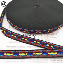 5 Yards 0.78 Inch 20MM Hundreds Styles Geometric Woven Jacquard Embroidered Ribbons DIY Apparel Wrapping Trim Sewing Accessories