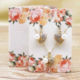 50pc Jewelry Set Package Card + 50 Oppbag 6*9cm Flower/ Marbling Necklace Earring Set Pendant Package Card