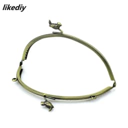 1 Piece 15 CM Antique Bronze Semicircle Cartoon Bird Bead Metal Purse Frame Embossing Kiss Clasp DIY Bag Accessory